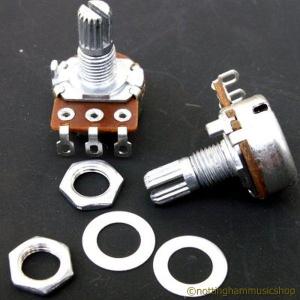 2 x 250K ELECTRIC GUITAR POTS POTENTIOMETERS SHORT SHAFT STRATOCASTER TELECASTER